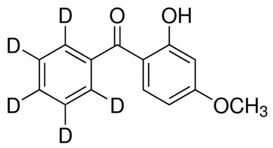 图片 2-羟基-4-甲氧基二苯甲酮-2',3',4',5',6'-d5，2-Hydroxy-4-methoxybenzophenone-2',3',4',5',6'-d5；PESTANAL®, analytical standard, ≥98.0% (GC)