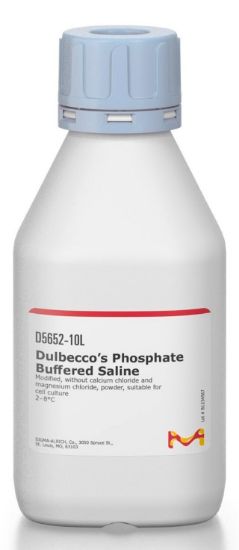 图片 杜氏磷酸盐缓冲盐水，Dulbecco′s Phosphate Buffered Saline [DPBS]；Modified, without calcium chloride and magnesium chloride, powder, suitable for cell culture