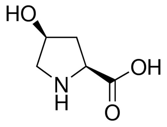 图片 顺式-4-羟基-L-脯氨酸，cis-4-Hydroxy-L-proline [CHP]；collagen synthesis inhibitor, ≥98% (TLC)