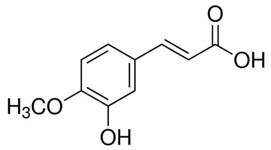 图片 3-羟基-4-甲氧基肉桂酸 [异阿魏酸]，3-Hydroxy-4-methoxycinnamic acid；predominantly trans, 97%