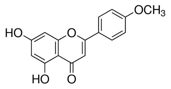 图片 刺槐素 [金合欢素]，Acacetin；analytical standard, ≥95.0% (HPLC)