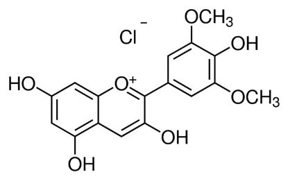 图片 氯化二甲花翠素 [氯化锦葵素]，Malvidin chloride；≥95.0% (HPLC)
