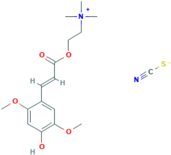 图片 芥子碱硫氰酸盐，Sinapine thiocyanate； research grade, ≥98%