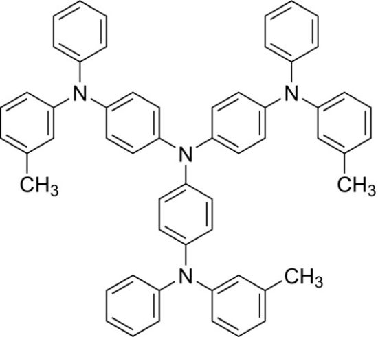 图片 4,4′,4′′-三[苯基(间甲苯基氨基)氨基]三苯胺，4,4′,4′′-Tris[phenyl(m-tolyl)amino]triphenylamine [m-MTDATA]；98.0%