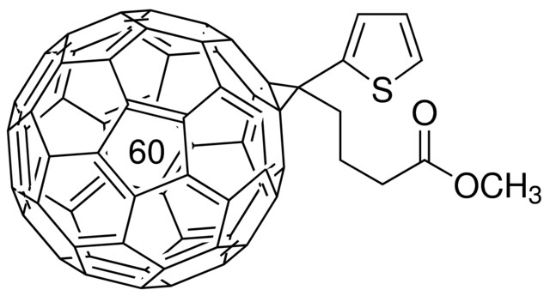 图片 [6,6]-噻吩基C61丁酸甲酯，[6,6]-Thienyl C61 butyric acid methyl ester ([60]ThPCBM)；≥99%
