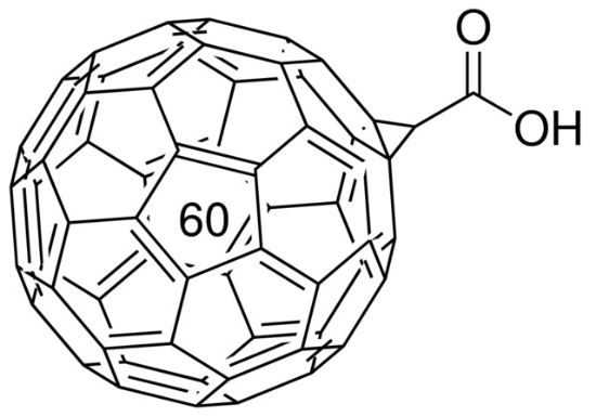 图片 (1,2-亚甲基富勒烯-C60)-61-羧酸，(1,2-Methanofullerene C60)-61-carboxylic acid；97% (HPLC)