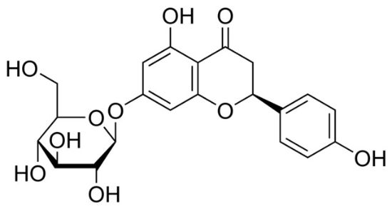 图片 柚皮素-7-O-葡萄糖苷 [樱桃甙]，Naringenin-7-O-glucoside [Prunin]；≥95% (LC/MS-ELSD)