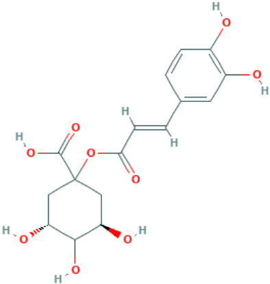 图片 1-咖啡酰基奎宁酸，1-Caffeoylquinic acid