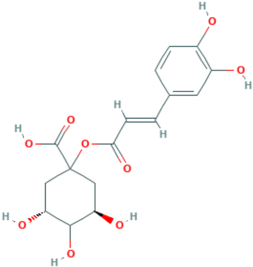图片 1-咖啡酰基奎宁酸，1-Caffeoylquinic acid