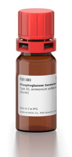 图片 磷酸葡糖异构酶来源于面包酵母(酿酒酵母)，Phosphoglucose Isomerase from baker's yeast (S. cerevisiae)；Type III, ammonium sulfate suspension, ≥400 units/mg protein (biuret)