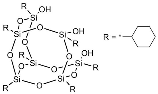 图片 1,3,5,7,9,11,14-七环己基并三环[7.3.3.15,11]七硅氧烷-3,7,14-三醇，1,3,5,7,9,11,14-Heptacyclohexyltricyclo[7.3.3.15,11] heptasiloxane-3,7,14-triol；97%
