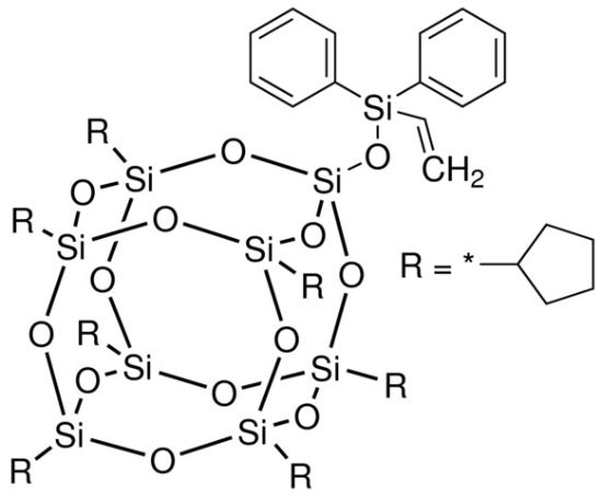 图片 PSS-联苯基乙烯基硅氧基-七环戊基取代，PSS-Diphenylvinylsilyloxy-heptacyclopentyl substituted