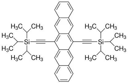 图片 6,13-双(三异丙基甲硅烷基乙炔基)并五苯，6,13-Bis(triisopropylsilylethynyl)pentacene [TIPS pentacene]；≥99% (HPLC)