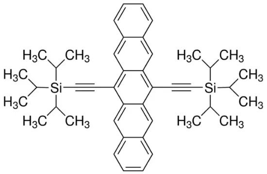 图片 6,13-双(三异丙基甲硅烷基乙炔基)并五苯，6,13-Bis(triisopropylsilylethynyl)pentacene [TIPS pentacene]；≥99% (HPLC)