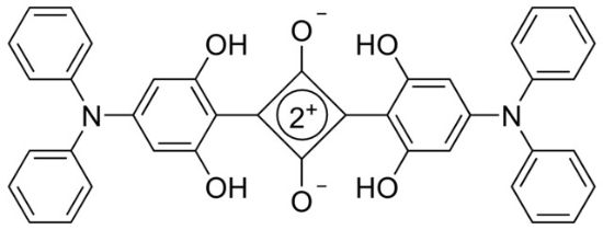 图片 2,4-双[4-(N,N-二苯氨基)-2,6-二羟基苯基]方酸，2,4-Bis[4-(N,N-diphenylamino)-2,6-dihydroxyphenyl]squaraine [DPSQ]；98%