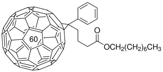 图片 [6,6]-苯基-C61丁酸辛酯，[6,6]-Phenyl-C61 butyric acid octyl ester (PCBO, [60]PCB-C8)；≥99%