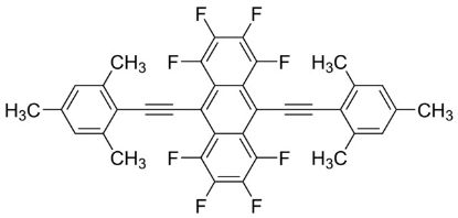图片 1,2,3,4,5,6,7,8-八氟-9,10-双[2-(2,4,6-三甲基苯基)乙炔基]蒽，1,2,3,4,5,6,7,8-Octafluoro-9,10-bis[2-(2,4,6-trimethylphenyl)ethynyl]anthracene；97%