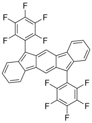 图片 6,12-双(2,3,4,5,6-五氟苯基)茚并[1,2-b]芴，6,12-Bis(2,3,4,5,6-pentafluorophenyl)indeno[1,2-b]fluorene [di-C6F5-IF]；95%