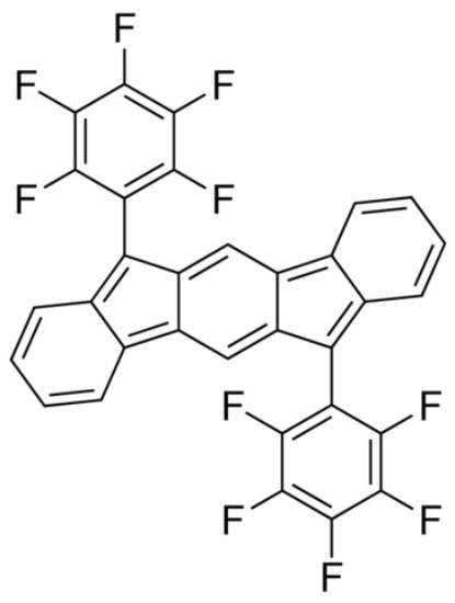 图片 6,12-双(2,3,4,5,6-五氟苯基)茚并[1,2-b]芴，6,12-Bis(2,3,4,5,6-pentafluorophenyl)indeno[1,2-b]fluorene [di-C6F5-IF]；95%