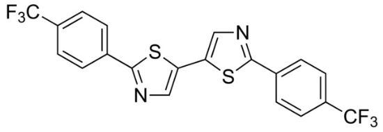 图片 2,2'-双[4-(三氟甲基)苯基]-5,5'-联噻唑，2,2′-Bis[4-(trifluoromethyl)phenyl]-5,5′-bithiazole；97%