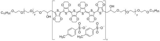 图片 聚(3,4-乙烯二氧噻吩),双聚(乙二醇),月桂基封端，Poly(3,4-ethylenedioxythiophene), bis-poly(ethyleneglycol), lauryl terminated [PEDOT:PEG]；0.7 wt. % (dispersion in nitromethane), contains p-toluenesulfonate as dopant