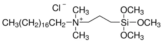 图片 二甲基十八烷基[3-(三甲氧基硅基)丙基]氯化铵溶液，Dimethyloctadecyl[3-(trimethoxysilyl)propyl]ammonium chloride solution [DTSACl]；42 wt. % in methanol