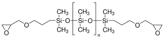 图片 聚(二甲基硅氧烷), 二缩水甘油醚封端，Poly(dimethylsiloxane), diglycidyl ether terminated [SRU]；average Mn ~800