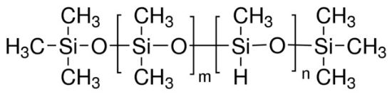 图片 聚(二甲基硅氧烷-co-甲基氢硅氧烷), 三甲基硅烷末端，Poly(dimethylsiloxane-co-methylhydrosiloxane), trimethylsilyl terminated；average Mn ~950, methylhydrosiloxane 50 mol %