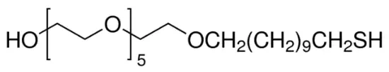 图片 (11-巯基十一烷基)六(乙二醇)，(11-Mercaptoundecyl)hexa(ethylene glycol) [MUHEG]；90%