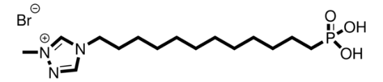 图片 1-甲基-1,2,4-(十二烷基膦酸)溴化三唑，1-Methyl-1,2,4-(dodecylphosphonic acid)triazolium bromide；97%