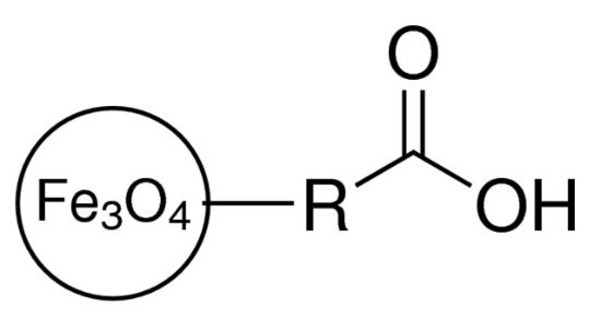 图片 氧化铁(II,III)磁性纳米粒子溶液，Iron oxide(II,III) magnetic nanoparticles solution；30 nm avg. part. size (TEM), carboxylic acid functionalized, dispersion