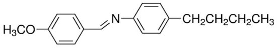 图片 N-(4-甲氧基苯亚甲基)-4-丁基苯胺，N-(4-Methoxybenzylidene)-4-butylaniline [MBBA]；98%