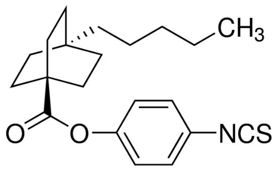 图片 4-环戊二基[2.2.2]辛烷-1-羧酸-4-异硫氰基苯酯，4-Isothiocyanatophenyl 4-pentylbicyclo[2.2.2]octane-1-carboxylate；liquid crystal (nematic), 99%