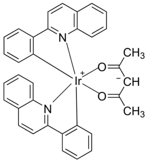 图片 (2,4-戊二酮)双[2-(2-喹啉基)苯基]铱(III)，(2,4-Pentanedionato)bis[2-(2-quinolinyl)phenyl]iridium(III)；[Ir(pq)2acac, PQIr], 98%