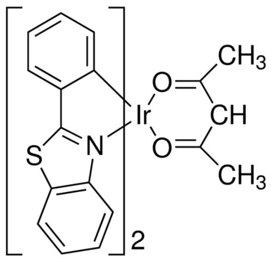 图片 双(2-苯并[b]噻吩-2-基吡啶)(乙酰丙酮)铱(III)，Bis(2-benzo[b]thiophen-2-ylpyridine)(acetylacetonate)iridium(III) [Ir(BT)2(acac)]；Aldrich*CPR
