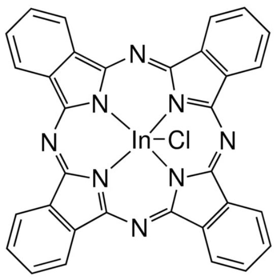 图片 铟酞菁，Indium(III) phthalocyanine chloride；Dye content 90 %