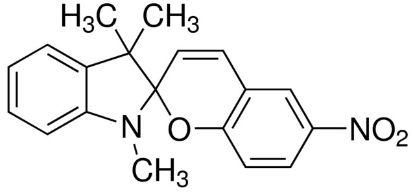 图片 1′,3′-二氢-1′3′,3′-三甲基-6-硝基螺[2H-1-苯并吡喃-2,2′-(2H)-吲哚]，1′,3′-Dihydro-1′,3′,3′-trimethyl-6-nitrospiro[2H-1-benzopyran-2,2′-(2H)-indole]；98%