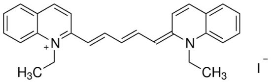 图片 1,1'-二乙基-2,2'-二碳花青碘，1,1′-Diethyl-2,2′-dicarbocyanine iodide；97%