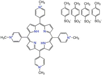 图片 5,10,15,20-四(1-甲基-4-吡啶基)卟啉四(对甲苯磺酸盐)，TMPyP4；A potent inhibitor of human telomerase (IC₅₀ = 6.5 µM).