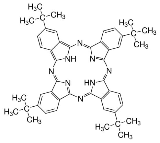 图片 2,9,16,23-四叔丁基-29H,31H-酞菁，2,9,16,23-Tetra-tert-butyl-29H,31H-phthalocyanine；Dye content 97 %