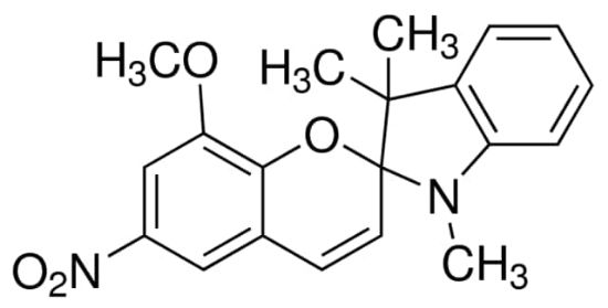 图片 1′,3′-二氢-8-甲氧基-1′,3′,3′-三甲基-6-硝基螺[2H-1-苯并吡喃-2,2′-(2H)-吲哚]，1′,3′-Dihydro-8-methoxy-1′,3′,3′-trimethyl-6-nitrospiro[2H-1-benzopyran-2,2′-(2H)-indole]；[6-NO2-8-OMe-BIPS], 97%