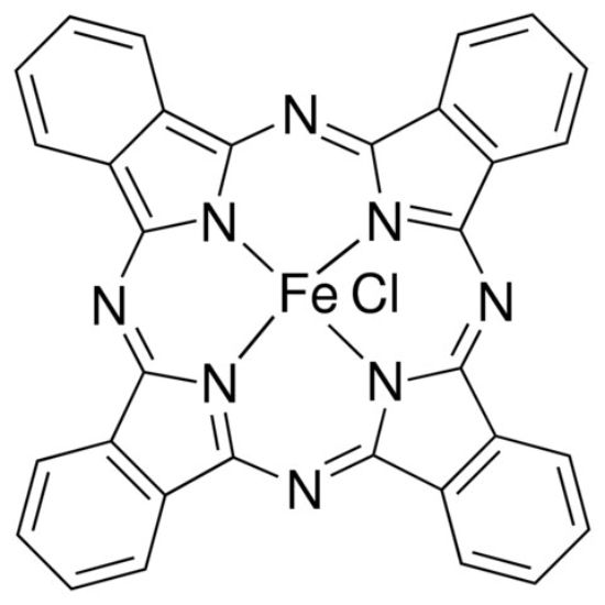图片 铁(III)酞菁氯化物，Iron(III) phthalocyanine chloride；Dye content ~95 %