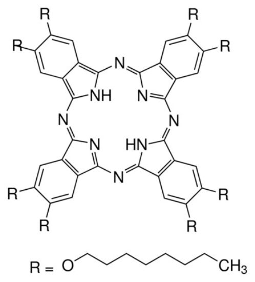 图片 2,3,9,10,16,17,23,24-八辛氧基-29H,31H-酞菁，2,3,9,10,16,17,23,24-Octakis(octyloxy)-29H,31H-phthalocyanine