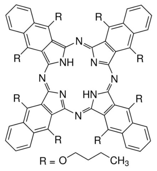 图片 5,9,14,18,23,27,32,36-八丁氧基-2,3-萘酞菁，5,9,14,18,23,27,32,36-Octabutoxy-2,3-naphthalocyanine；Dye content 95 %