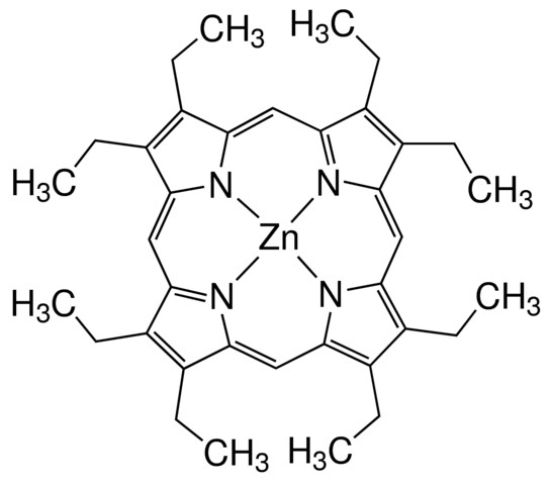 图片 2,3,7,8,12,13,17,18-八乙基-21H,23H-卟啉锌，2,3,7,8,12,13,17,18-Octaethyl-21H,23H-porphine zinc(II)；97%