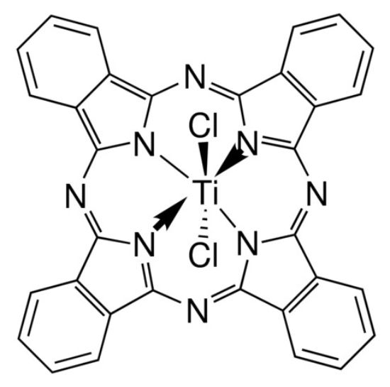 图片 钛(IV)酞菁二氯化物，Titanium(IV) phthalocyanine dichloride；Dye content 95 %