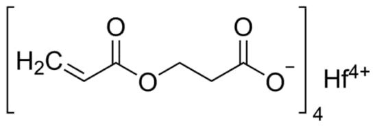 图片 羧乙基丙烯酸铪，Hafnium carboxyethyl acrylate；60% in 1-butanol, contains 500 ppm methyl hydroquinone as inhibitor