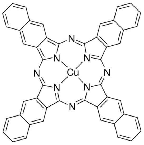 图片 2,3-萘酞菁铜，Copper(II) 2,3-naphthalocyanine；Dye content 85 %