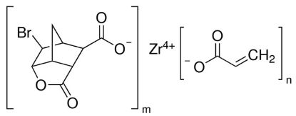 图片 溴代降莰烷内酯三丙烯酸羧酸锆，Zirconium bromonorbornanelactone carboxylate triacrylate；PRM30