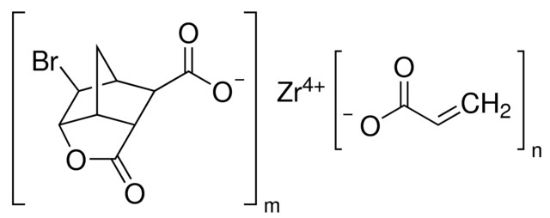 图片 溴代降莰烷内酯三丙烯酸羧酸锆，Zirconium bromonorbornanelactone carboxylate triacrylate；PRM30